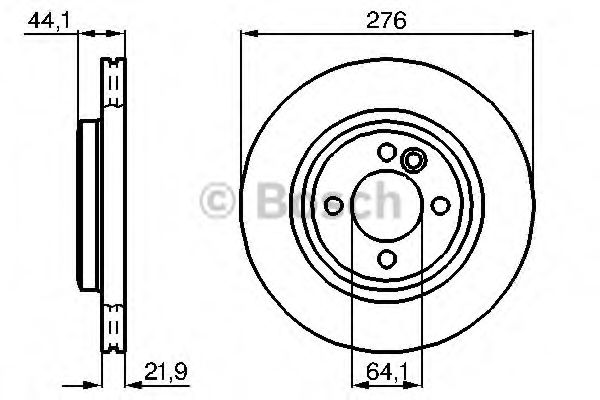 BOSCH диск гальмівний MINI Cooper,One 01- ABS арт. 0986478606