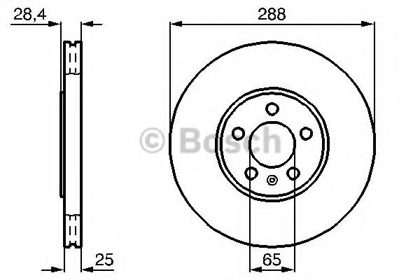 BOSCH VW гальмівний диск Passat 2.8 FEBIBILSTEIN арт. 0986478619