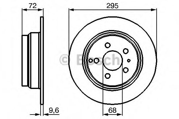 BOSCH диск гальмівний VOLVO 850,S70, ROADHOUSE арт. 0986478628