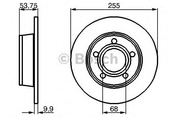 BOSCH диск гальмівний задн AUDI A6/A6 Avant Quattro ABS арт. 0986478704