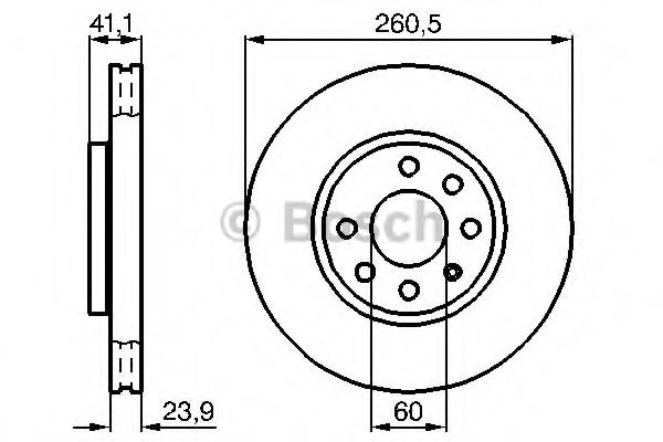 ДИСК ГАЛЬМIВНИЙ ПЕРЕДНIЙ BREMBO арт. 0986478730