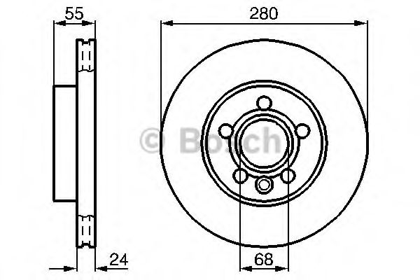 ДИСК ГАЛЬМIВНИЙ ПЕРЕДНIЙ COATED METELLI арт. 0986479B50