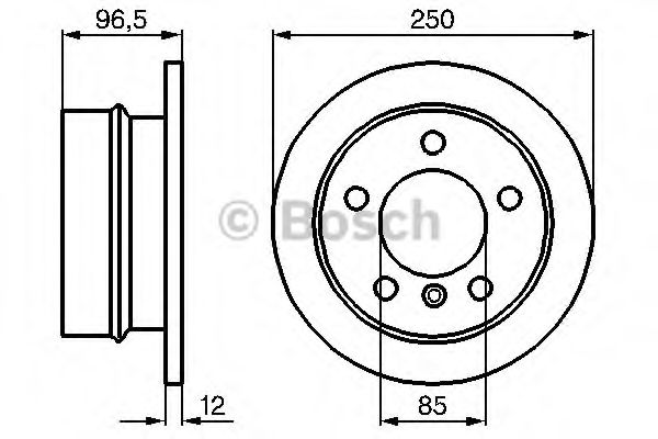 Гальмівний диск MB VW Sprinter LT R ABE арт. 0986478863