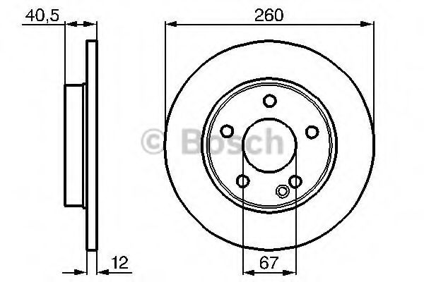 BOSCH DB диск гальмівний передній A140 W168 97- ABE арт. 0986478874