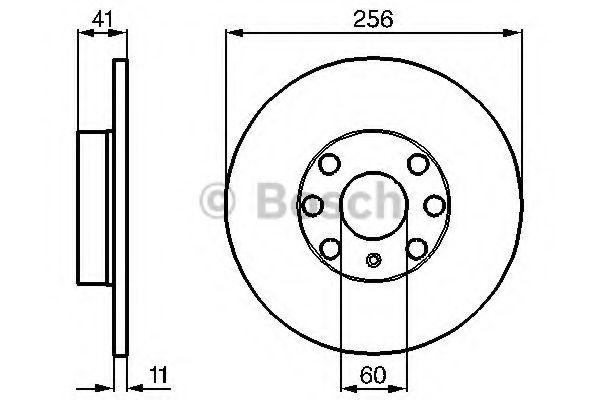 BOSCH диск гальмівний передній OPEL Astra FEBIBILSTEIN арт. 0986478880