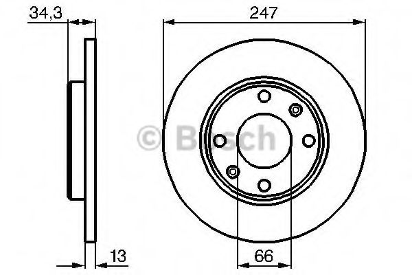 ДИСК ГАЛЬМIВНИЙ ПЕРЕДНIЙ BREMBO арт. 0986478887