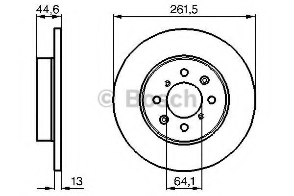 BOSCH ROVER диск гальмівний передній 200,400 1.4/2.0 90- JURID арт. 0986478889