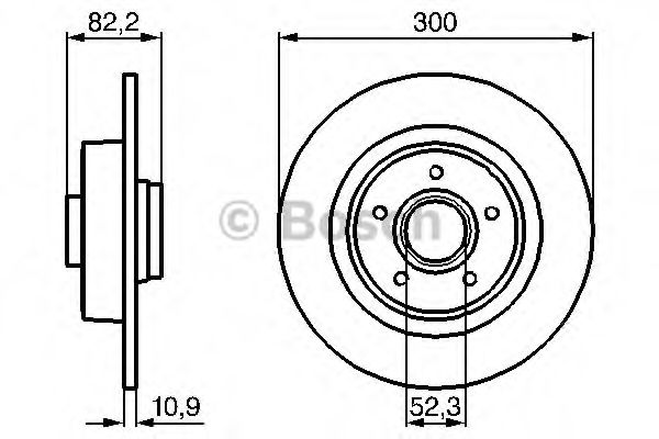 Диск гальмівний RENAULT ''R ''2.0-3.5 ''02-09 - знято з вир-ва ROADHOUSE арт. 0986478971