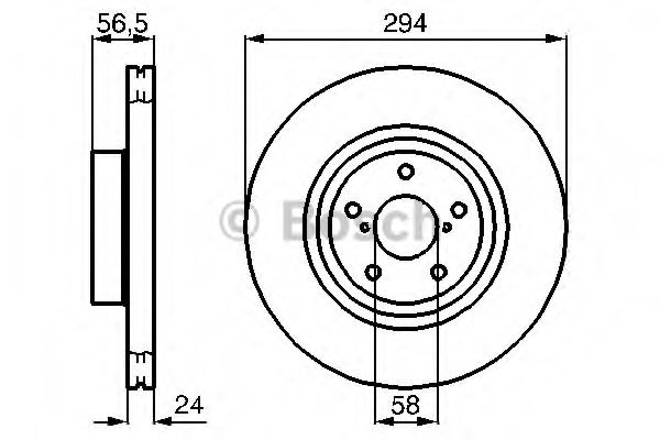 ДИСК ГАЛЬМIВНИЙ ПЕРЕДНIЙ BREMBO арт. 0986478977