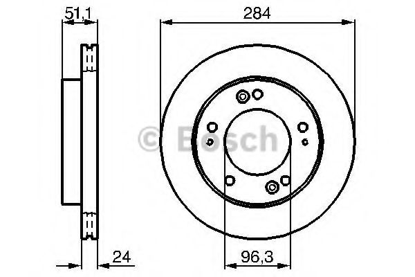 BOSCH  KIA диск гальмівний передн.Sportage 00- DELPHI арт. 0986479020