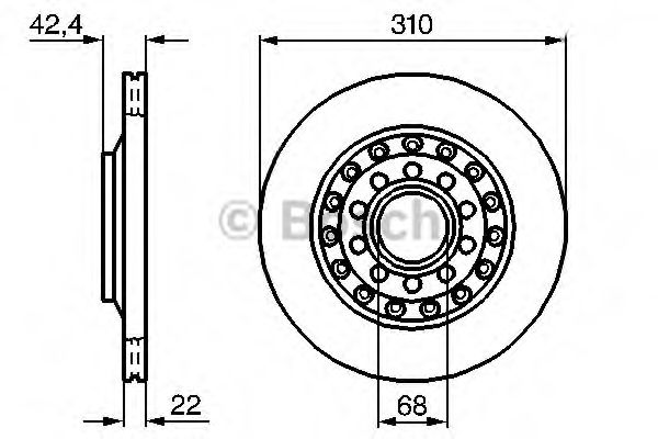 Диск гальмівний AUDI/VW A8/Phaeton 310mm R ROADHOUSE арт. 0986479062