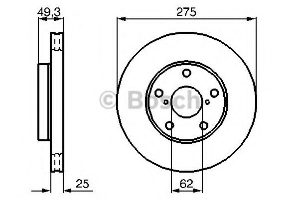 ДИСК ГАЛЬМIВНИЙ ПЕРЕДНIЙ BREMBO арт. 0986479111