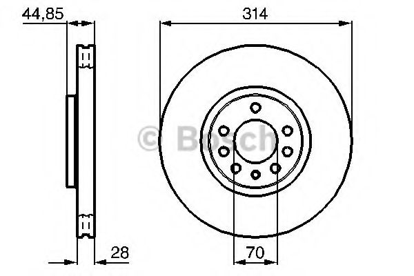 BOSCH CADILLAC диск гальмівний передн. BLS 06- DELPHI арт. 0986479143