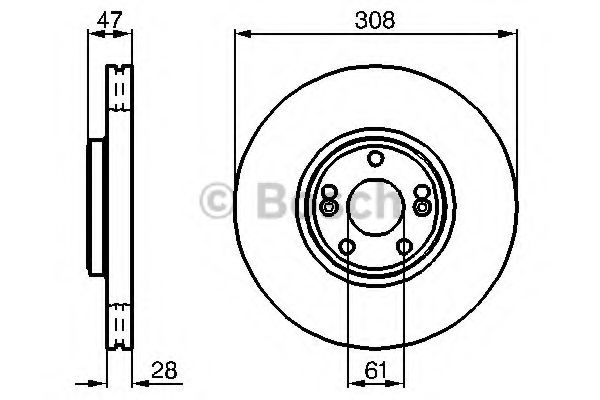 ДИСК ГАЛЬМIВНИЙ ПЕРЕДНIЙ BREMBO арт. 0986479198