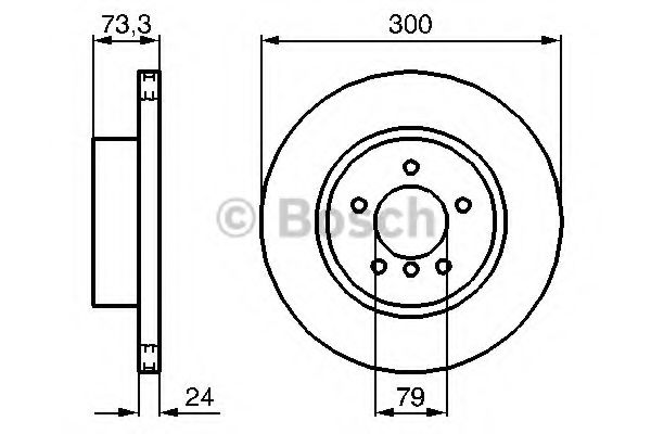 Диск гальмівний BMW 1(81;87;88;82)/3(90-94) 300mm F 