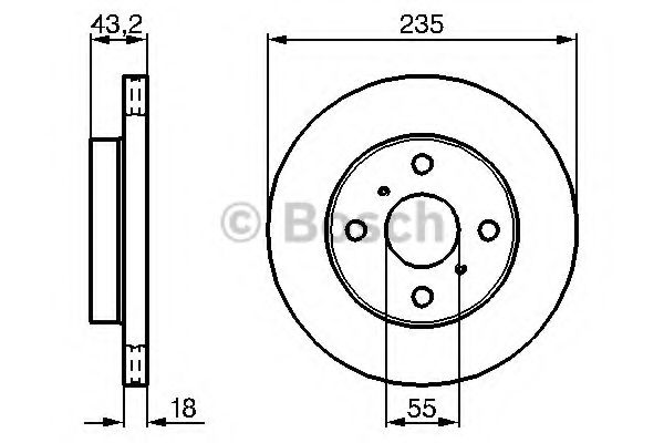 Диск гальмівний TOYOTA Yaris P1 ''F ''99-05 TOYOTA арт. 0986479244