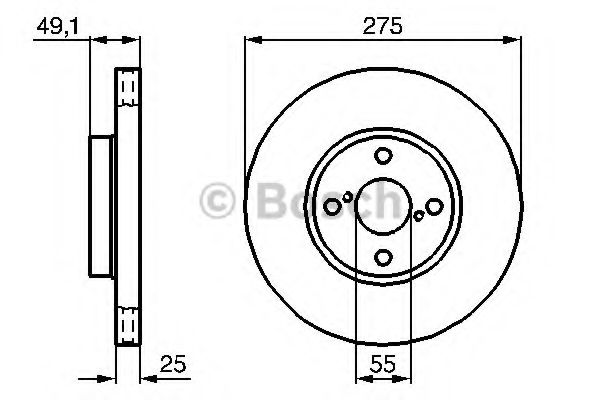 Диск гальмівний TOYOTA Corolla E12 ''F BLUEPRINT арт. 0986479245