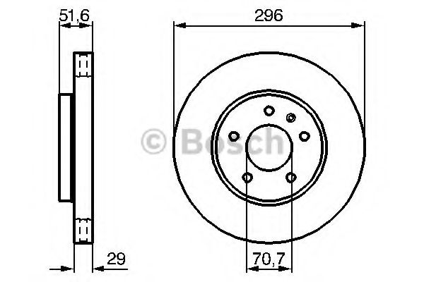 BOSCH  диск гальмівний передн.Opel Antara,Captiva ABE арт. 0986479267