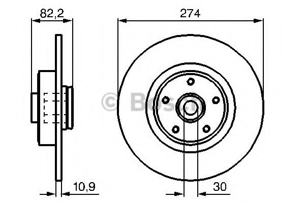 Гальмівний диск + підш. + ABS RENAULT Grand Scenic/Laguna ''R ''1.6-3.0 ''01-09 SKF арт. 0986479273