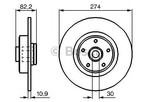 ДИСК ГАЛЬМIВНИЙ ЗАДНIЙ BREMBO арт. 0986479273