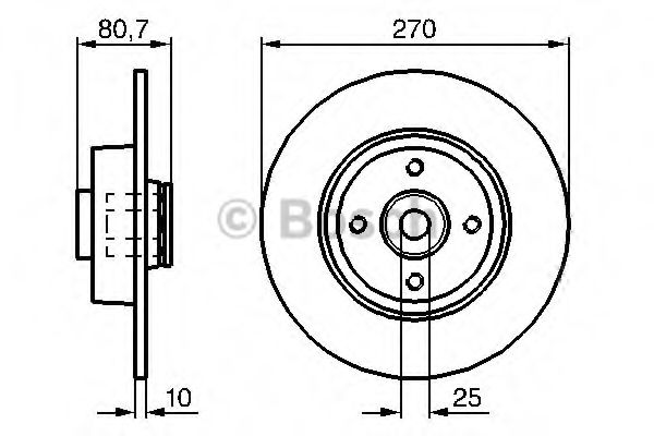 ДИСК ГАЛЬМIВНИЙ ЗАДНIЙ SKF арт. 0986479274