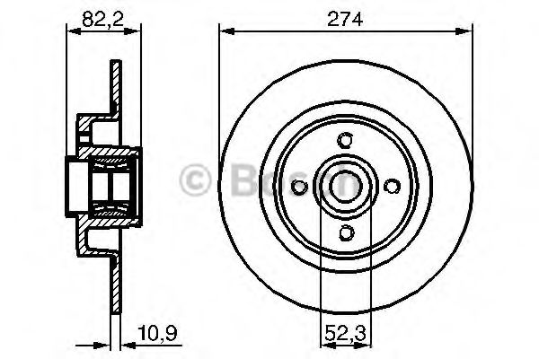 ДИСК ГАЛЬМIВНИЙ ЗАДНIЙ SKF арт. 0986479277