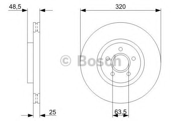 BOSCH VOLVO диск гальмівний передн.C70,S40 II,V50 04- STARLINE арт. 0986479310