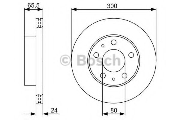 BOSCH CITROEN Гальмівний диск передній JUMPER II, FIAT, PEUGEOT TRW арт. 0986479314