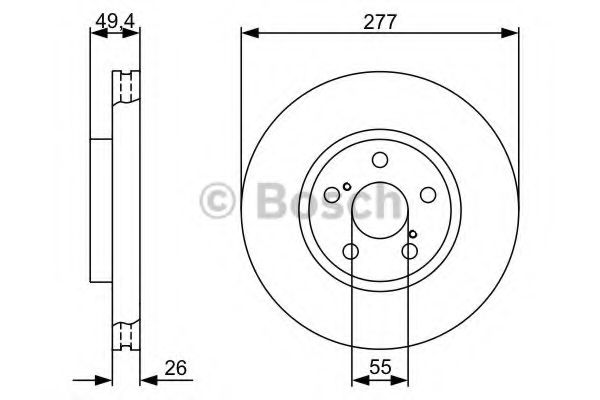 ДИСК ГАЛЬМIВНИЙ ПЕРЕДНIЙ BREMBO арт. 0986479340