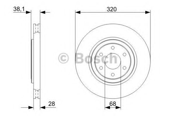 ДИСК ГАЛЬМIВНИЙ ПЕРЕДНIЙ BLUEPRINT арт. 0986479357