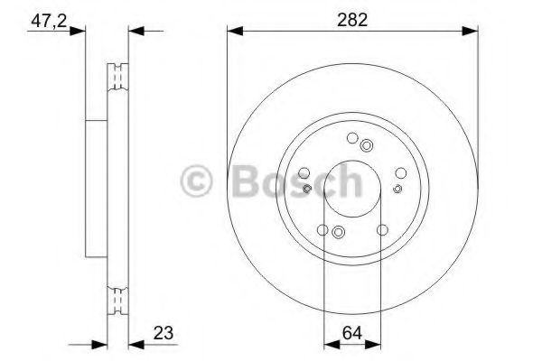 ДИСК ГАЛЬМIВНИЙ ПЕРЕДНIЙ BLUEPRINT арт. 0986479364