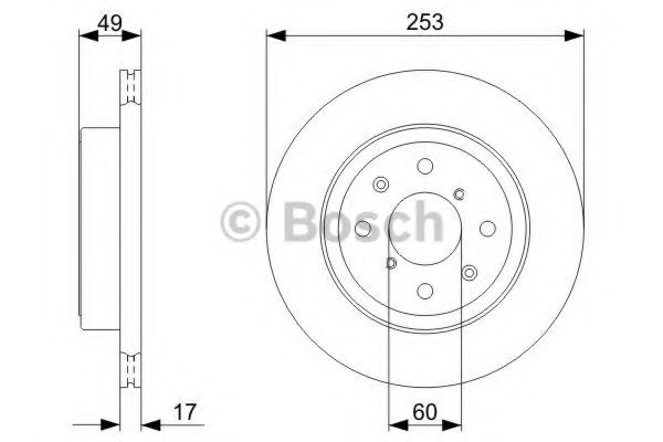 BOSCH SUZUKI диск гальмівний передн.Ignis,Wagon,Opel COMLINE арт. 0986479370