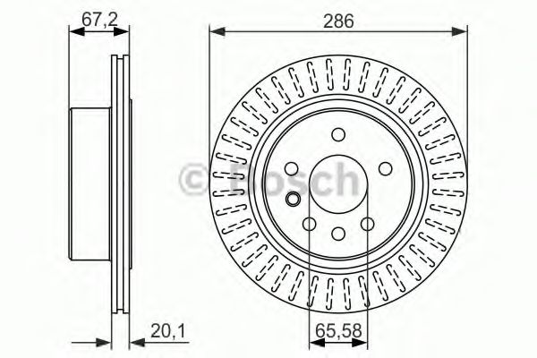 BOSCH диск гальм. задн. OPEL OMEGA B TRW арт. 0986479394