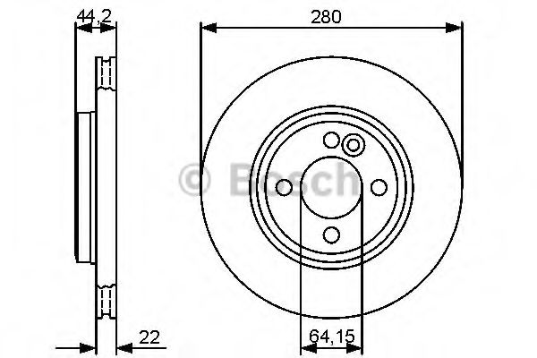 Диск гальмівний MiINI Cooper/One ''F ''1.4-2.0 ''06>> BLUEPRINT арт. 0986479437