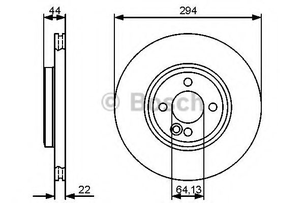 ДИСК ГАЛЬМIВНИЙ ПЕРЕДНIЙ BREMBO арт. 0986479438