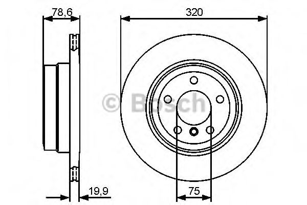 Диск гальмівний BMW X5/X6 ''R ''3,0-3,5 ''07>> KAMOKA арт. 0986479442