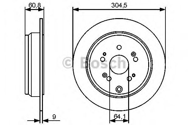 ДИСК ГАЛЬМIВНИЙ ЗАДНIЙ BLUEPRINT арт. 0986479449