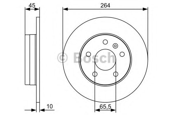 BOSCH диск гальм. задн. OPEL ZAFIRA -15 ZIMMERMANN арт. 0986479516