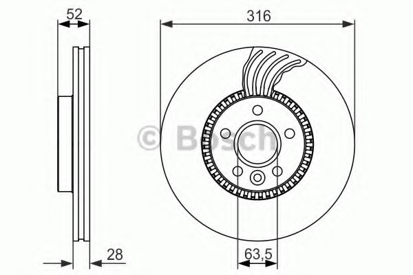 ДИСК ГАЛЬМIВНИЙ ПЕРЕДНIЙ COATED BREMBO арт. 0986479C19