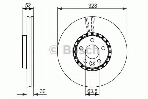 ДИСК ГАЛЬМIВНИЙ ПЕРЕДНIЙ BREMBO арт. 0986479621