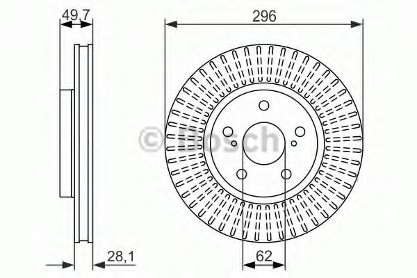 BOSCH диск гальмівний передн.Lexus IS 05- TEXTAR арт. 0986479633