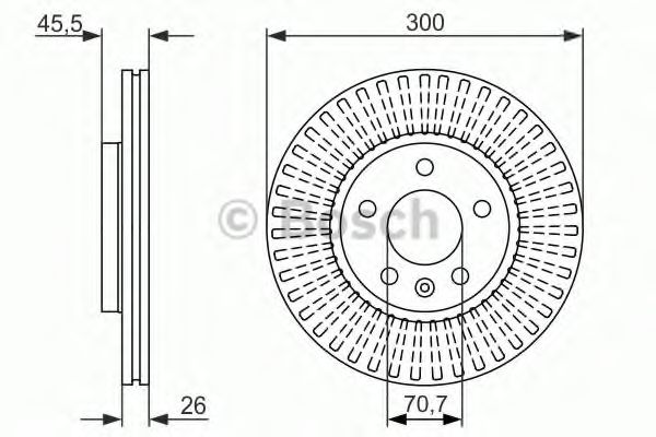 ДИСК ГАЛЬМIВНИЙ ПЕРЕДНIЙ ABS арт. 0986479644