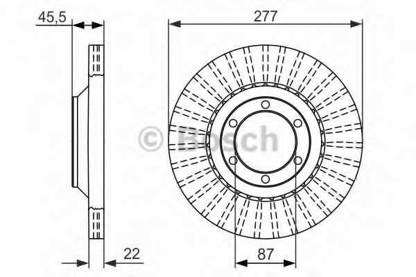 BOSCH диск гальм. передн. HYUNDAI Galloper -01 BLUEPRINT арт. 0986479702