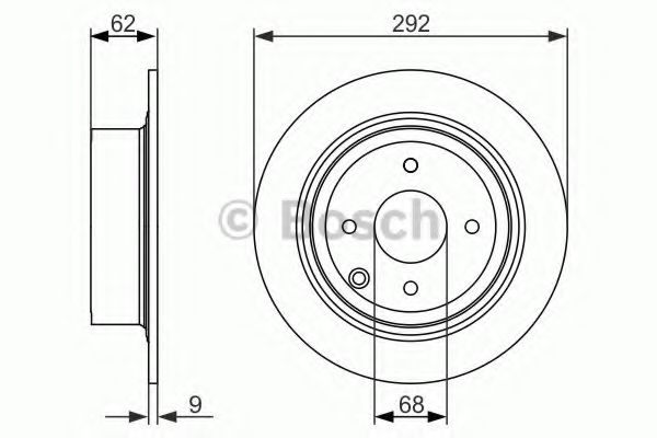 ДИСК ГАЛЬМIВНИЙ ЗАДНIЙ BREMBO арт. 0986479742