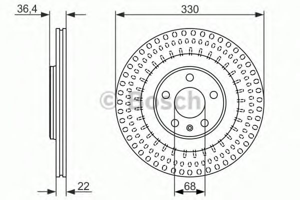 ДИСК ГАЛЬМIВНИЙ ЗАДНIЙ BREMBO арт. 0986479750