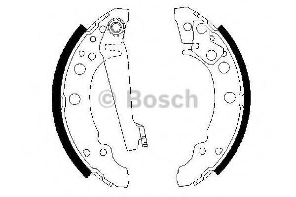 0986487002 BOSCH Гальмівні колодки до барабанів BS402 TRW арт. 0986487002