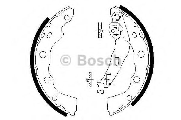 BOSCH MITSUBISHI щоки гальмівні CARISMA 1.6,1.9TD 99- JURID арт. 0986487577