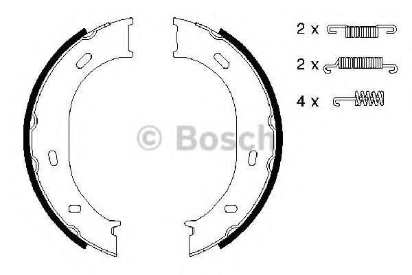 0986487610 BOSCH Гальмівні колодки до барабанів (HB) BS848 TOKO CARS арт. 0986487610