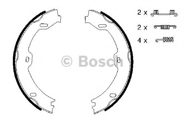 0986487666 BOSCH Гальмівні колодки до барабанів (HB) BS886 TOKO CARS арт. 0986487666