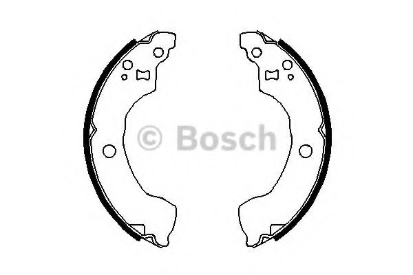 BOSCH NISSAN гальмівні колодки барабан. Almera 00- NIPPARTS арт. 0986487691